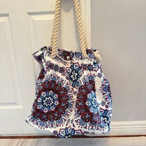 Multicolor Tote Bag Beach Shopping Daily Use